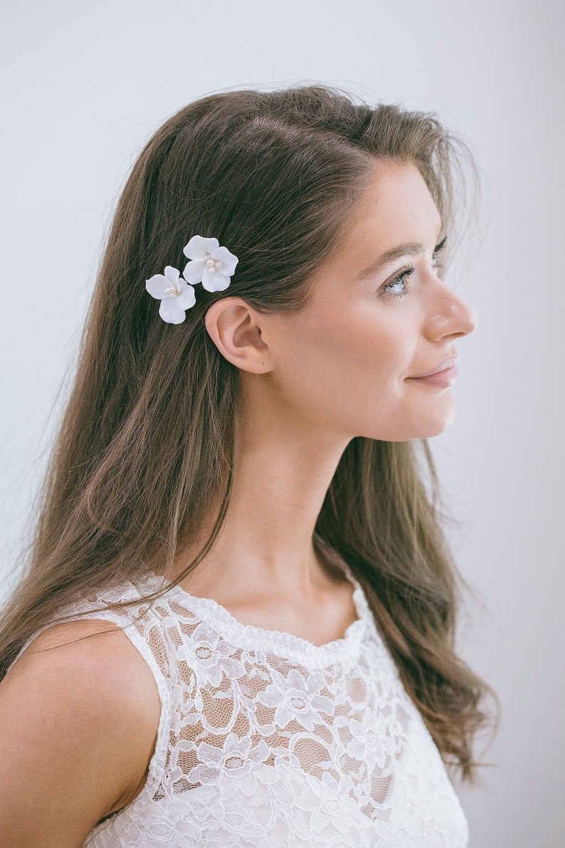 Bridal Hair Pin Floral Flower Hair Pins Bridal Hair Pins Etsy