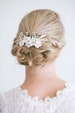 Bridal Floral Hair Comb, Ivory Flower Hair Comb, Bridal Hair Flower, Flower Hair Vine, White Flower Comb, Gold Flower Hair Comb, “Camellia” 