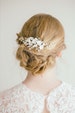 Bridal White Flower Hair Comb Hair Vine,  Floral Bridal Hair Comb, Flower Hair Vine, Wedding Hair Accessories, 'Melanie' 