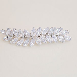 Bridal Rhinestone Crystal Barrette Clip, Bridal Crystal Comb, Wedding Crystal Hair Clip, Hair Barrette Clip, Wedding Accessory, &quot;Iris&quot;