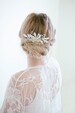 Bridal Hair Comb, Bridal Rhinestone Hair Comb, Bridal Flower Hair Comb, Wedding Back Comb, Silver Hair Vine, Veil Decoration, 'Valentina' 