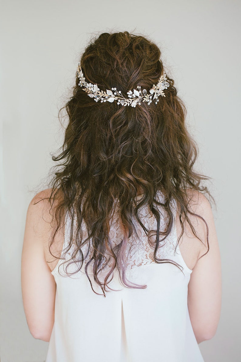 Bridal Gold Leaf Hair Vine Gold Hair Vine Bridal Hair Vine Etsy