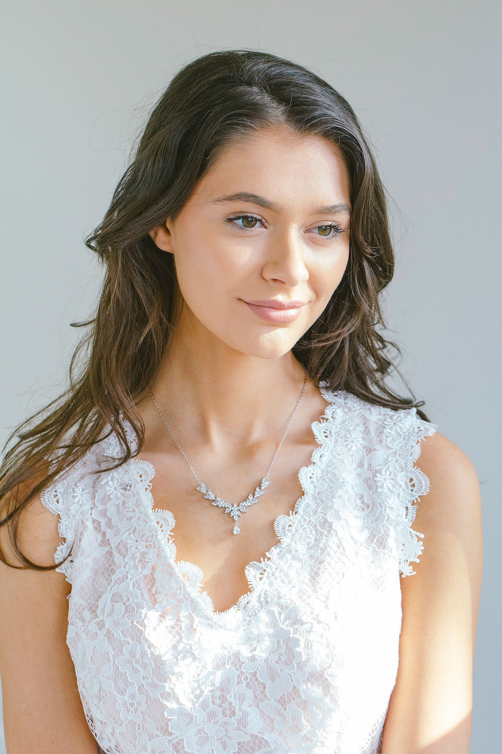 Amazon.com: Women's Wedding Dress Lace Double V-Neck Sleeveless Beaded Bridal  Dresses Ivory : Clothing, Shoes & Jewelry