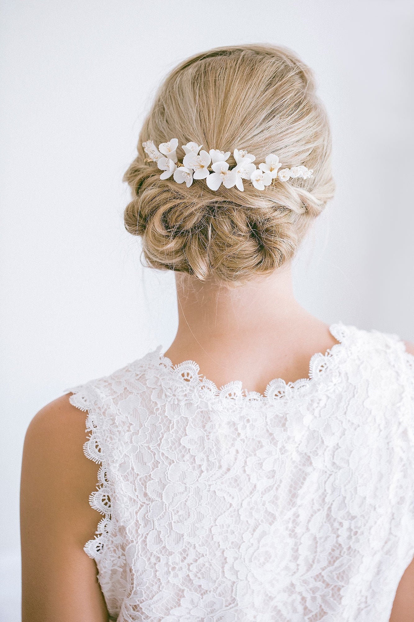 Bridal Ivory Floral Hair Comb, Flower Hair Comb, Bridal Hair Flower ...