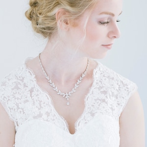 Crystal Bridal earrings Wedding jewelry Swarovski Rose Gold image 5