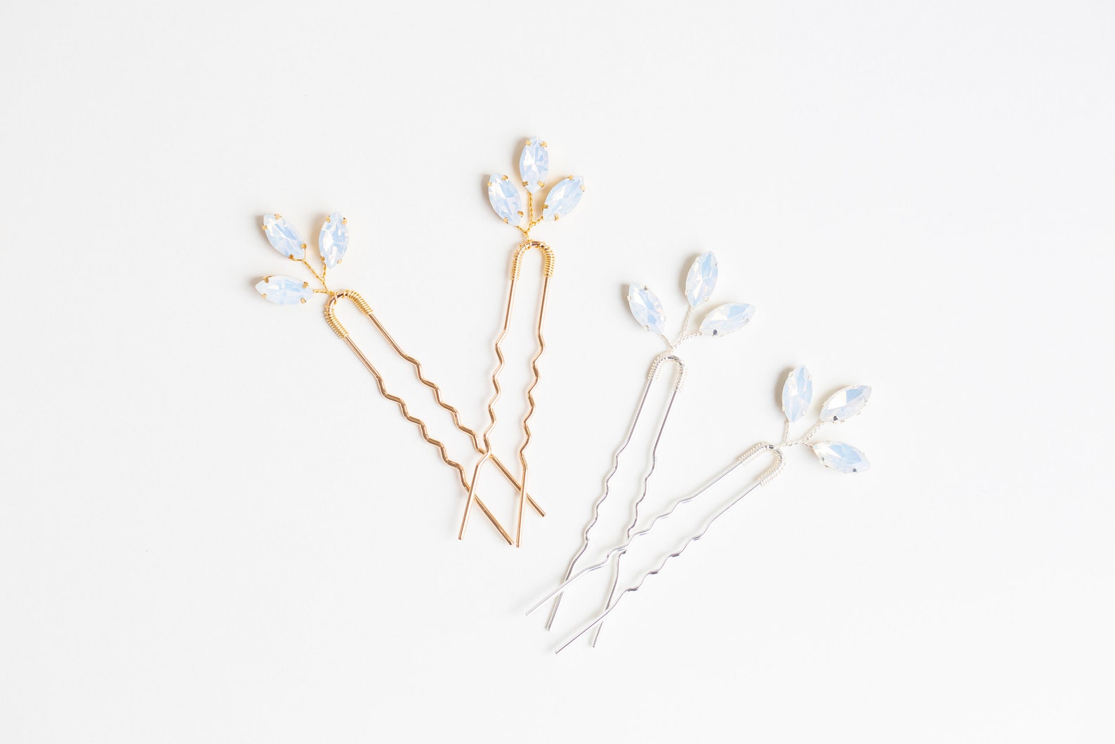 Gold Leaf Hair Pin Crystal Leaf Hair Pin Gold Hair Pin Gold Etsy