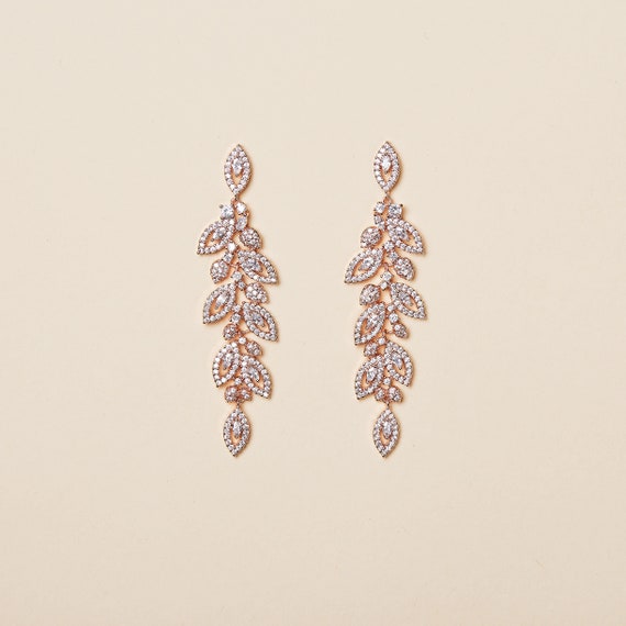 Bridal Long Earrings Wedding jewelry, Wedding Drop Earrings, Bridal  Jewelry, Wedding Earrings, Wedding Jewelry, 
