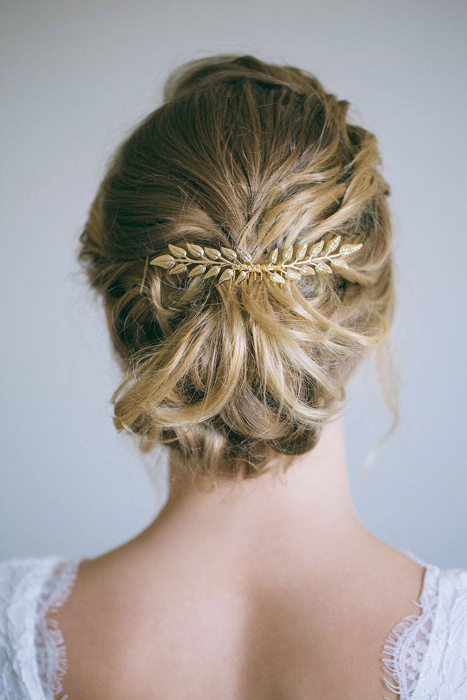 Bridal Hair Comb Gold Leaf Hair Comb Gold Hair Comb Gold Etsy