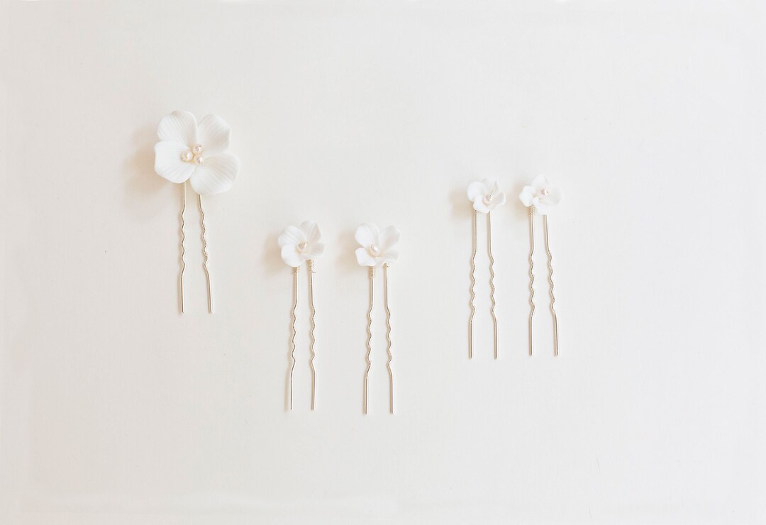 Flower Hair Pin, Wedding Flower Pins, Flower Girl Hair Accessories ...