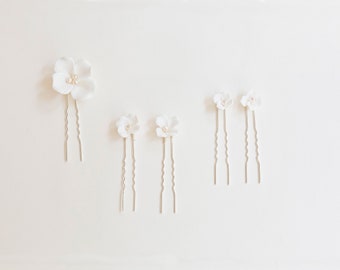 Flower Hair Pin, Wedding Flower Pins, Flower Girl Hair Accessories, Bridal Hair Pins, Flower Headpiece, Flower Hair Pins, &quot;Dogwood Pins&quot;