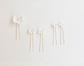 Flower Hair Pin, Wedding Flower Pins, Flower Girl Hair Accessories, Bridal Hair Pins, Flower Headpiece, Flower Hair Pins, "Dogwood Pins"