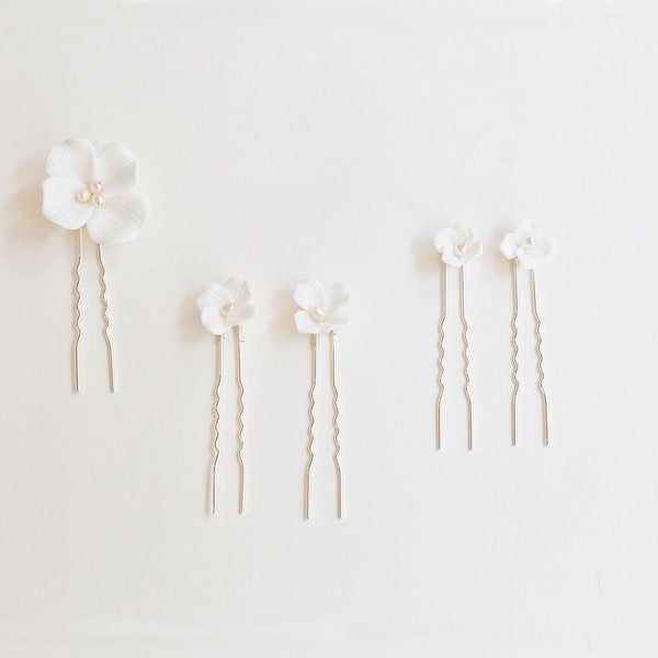 Flower Hair Pin, Wedding Flower Pins, Flower Girl Hair Accessories, Bridal Hair Pins, Flower Headpiece, Flower Hair Pins, "Dogwood Pins"