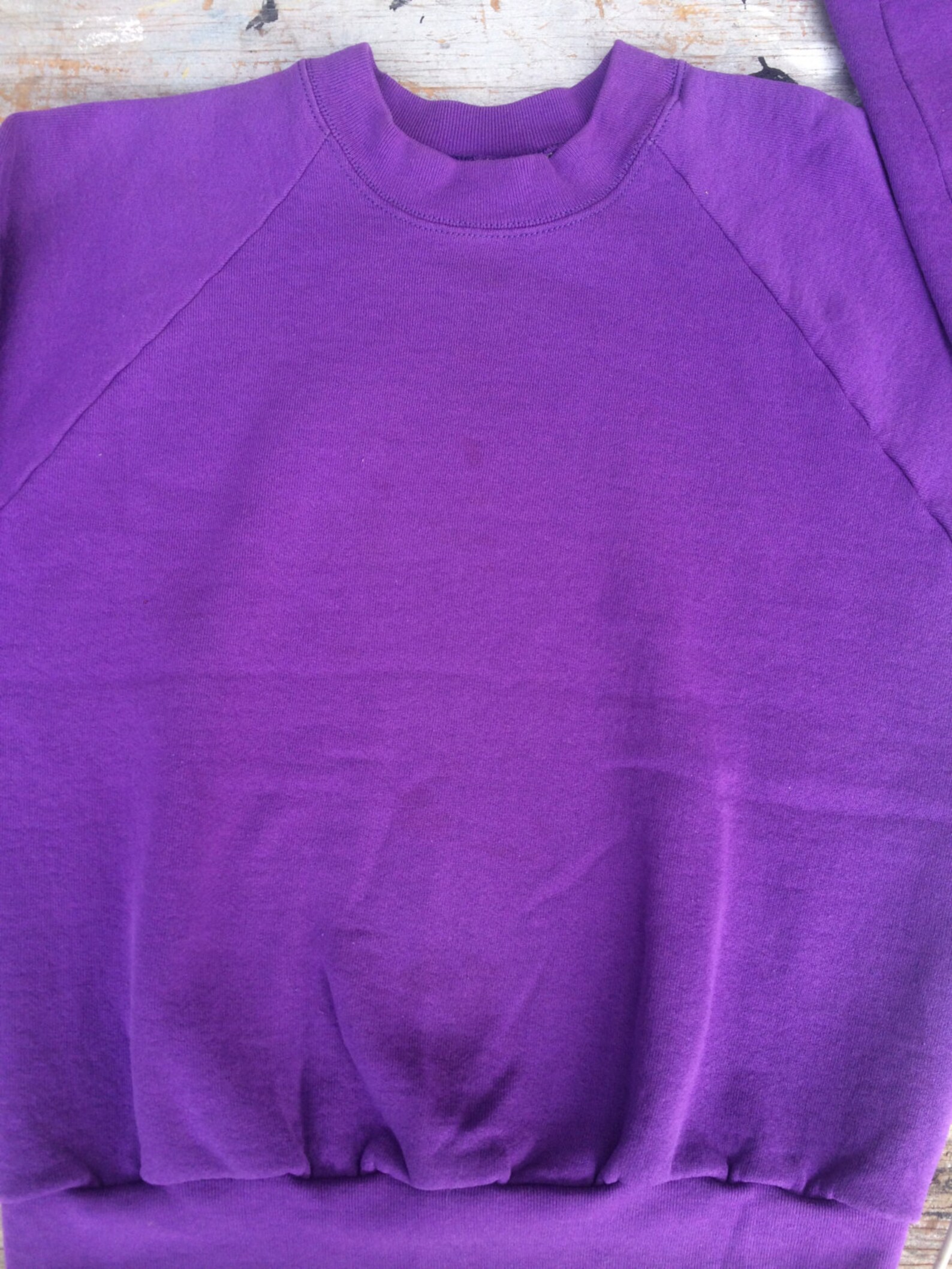 Vintage Purple faded Fruit of the Loom raglan crew neck | Etsy