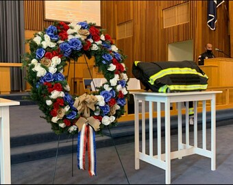 48 inch CUSTOM Made Patriotic Wreath