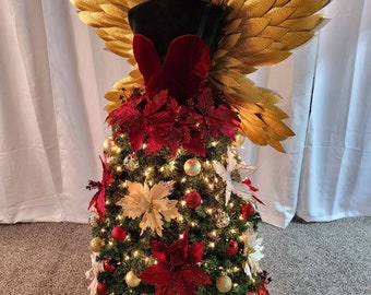 green emerald velvet dress Amazon.com: Happygrill 5 FT Artificial Mannequin Tree, Dress Form Xmas Tree  w/248 Branch Tips, 100 White LED Lights, Red Berries Gold Ribbon, Scarf &  Folding Metal Stand, Pre-Lit Christmas Tree for Fashion