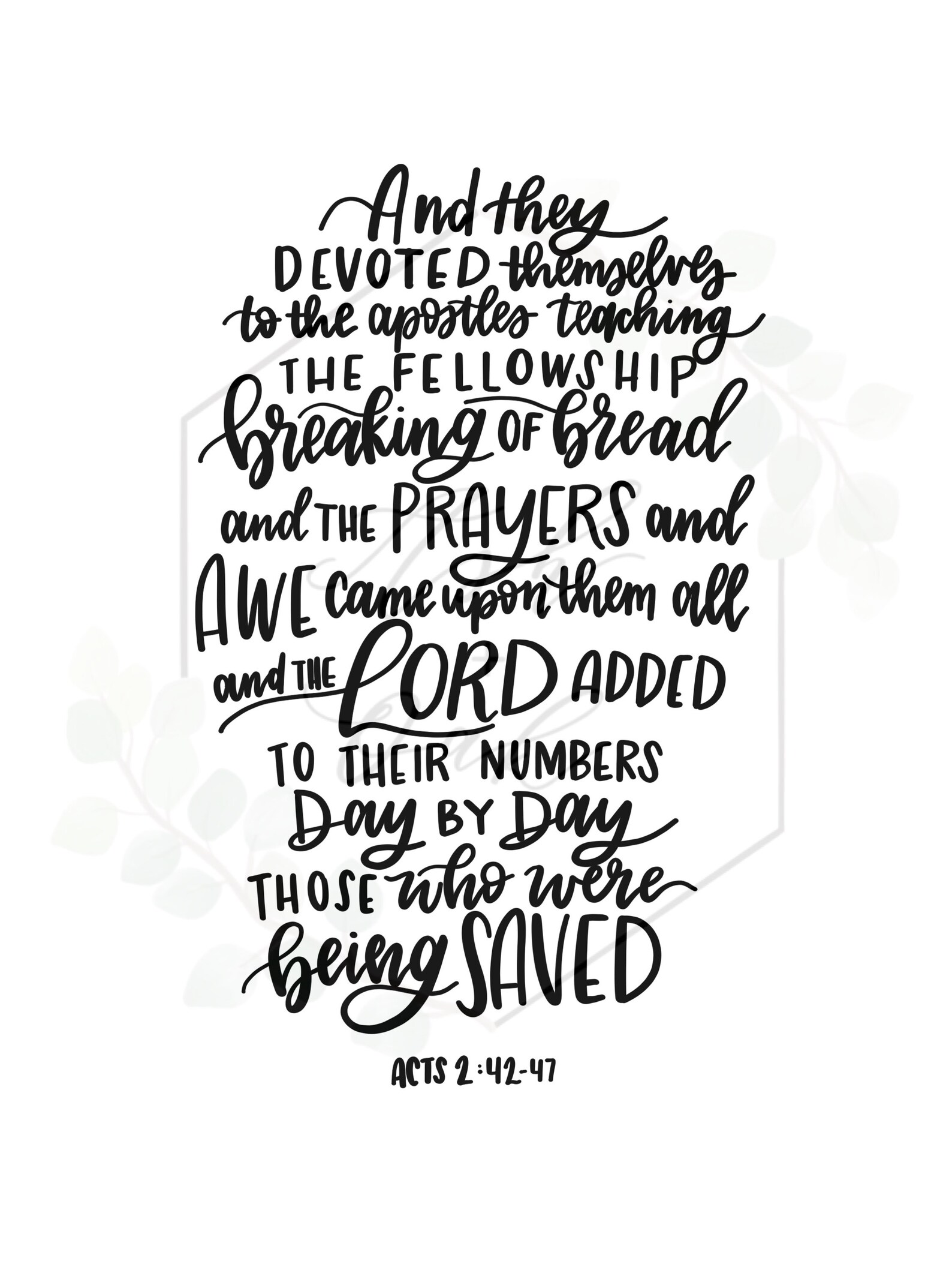 Acts 2:42-47 - Etsy