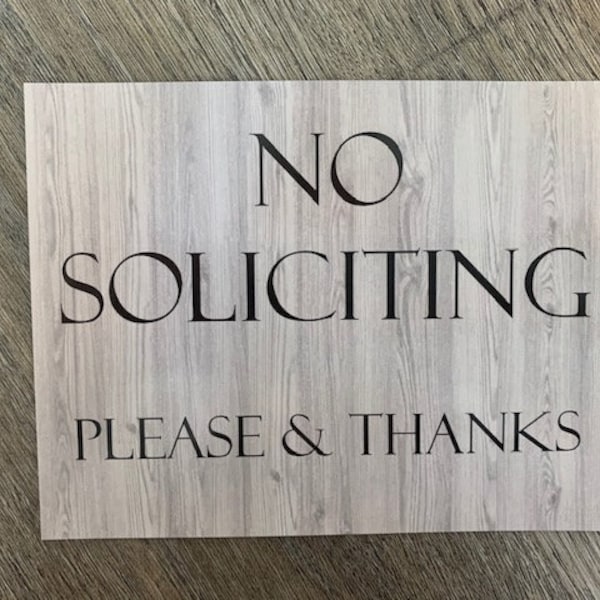 No Soliciting - Front Door Magnet and Sign