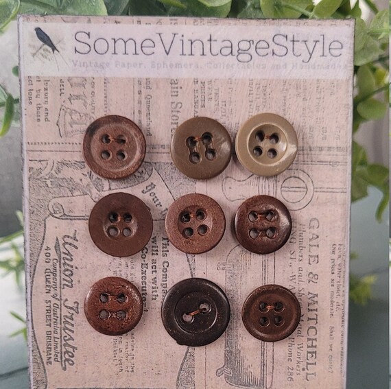 400 Pcs Mixed Wooden Buttons,Vintage Flower Craft Button,Assorted