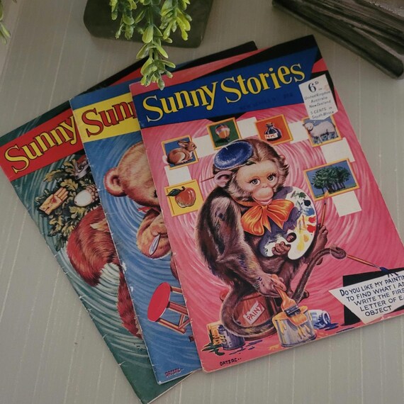Vintage Sunny Stories Children's Activity Book - 1960s UK Paperback