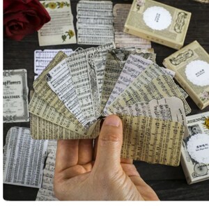 Adesivos decorativos para papelaria, partituras, adesivos para scrapbooking, álbum faça você mesmo, diário, planejador ou diário de lixo - 24pce