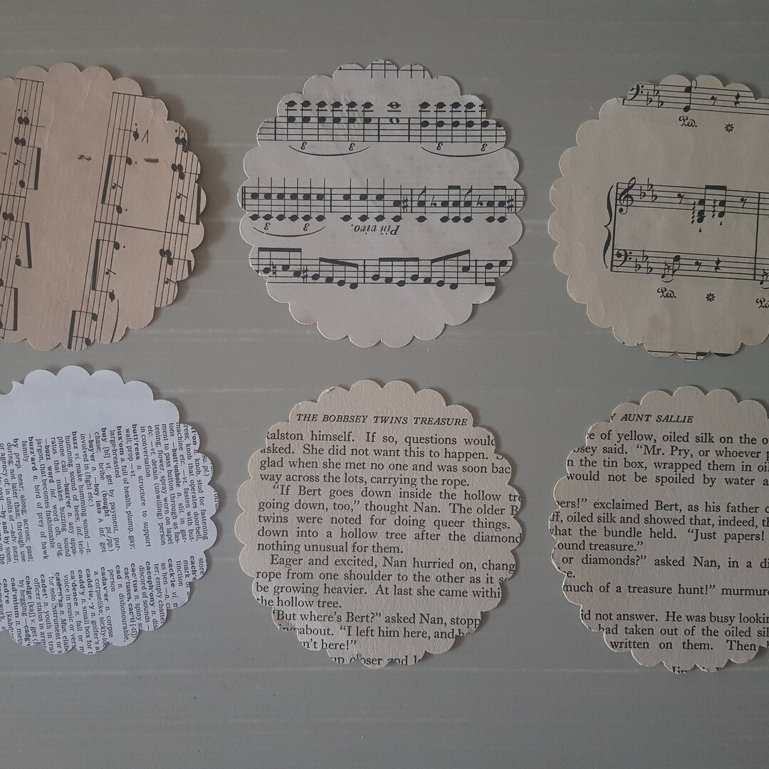 Vintage Die Cut Paper Circles Scrapbooking Junk Journal Etsy Australia