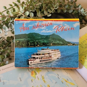 Vintage 1960s Germany Rhine River Postcard Souvenir Book, Travel Ephemera