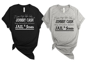 Vivo mi vida como una camisa de johnny cash song / camisa country chic / camisa de música country