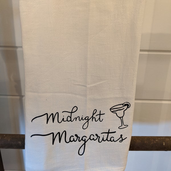 Midnight Margarita / Practical Magic / Gift for Her / Best Friend Gift / Kitchen Towel / Funny Kitchen towel / Farmhouse Kitchen Decor /