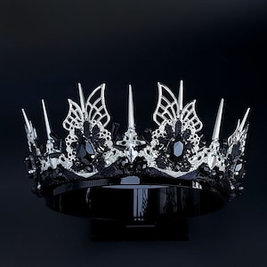 Gothic wedding crown,crown  with thorns, Witches black crown, Gothic tiara, black crown, Gothic dress, Black tiara, Halloween crown