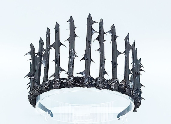 Black Spiked Crown,black Thorn Tiara, Spikey Gothic Punk