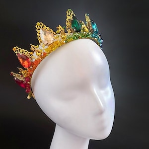 Rainbow tiara, lgbt crown, Lesbian headpiece,lgbt jewelry, Gay Pride, Love Wins, LGBTQ tiara, gay wedding tiara,Rainbow Queen tiara,gay king