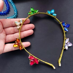 Rainbow Crystal Crown: Handmade LGBTQ Pride Tiara