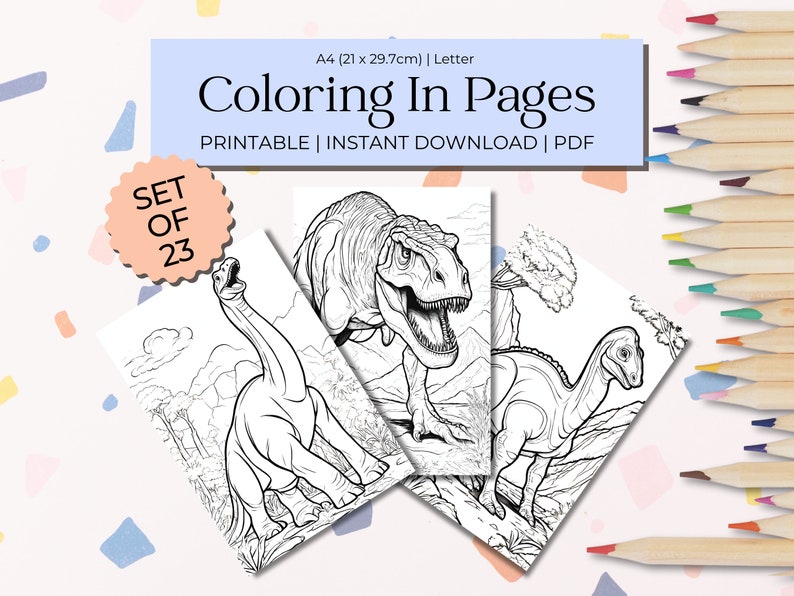 Dinosaur Coloring Pages, Kids Coloring, Arts & Crafts, Kids Activities ...