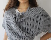 Crochet long scarf for women in merino wool, Gift idea for mom or sister, Autumn Winter Fashion by AllegrettaHandmade