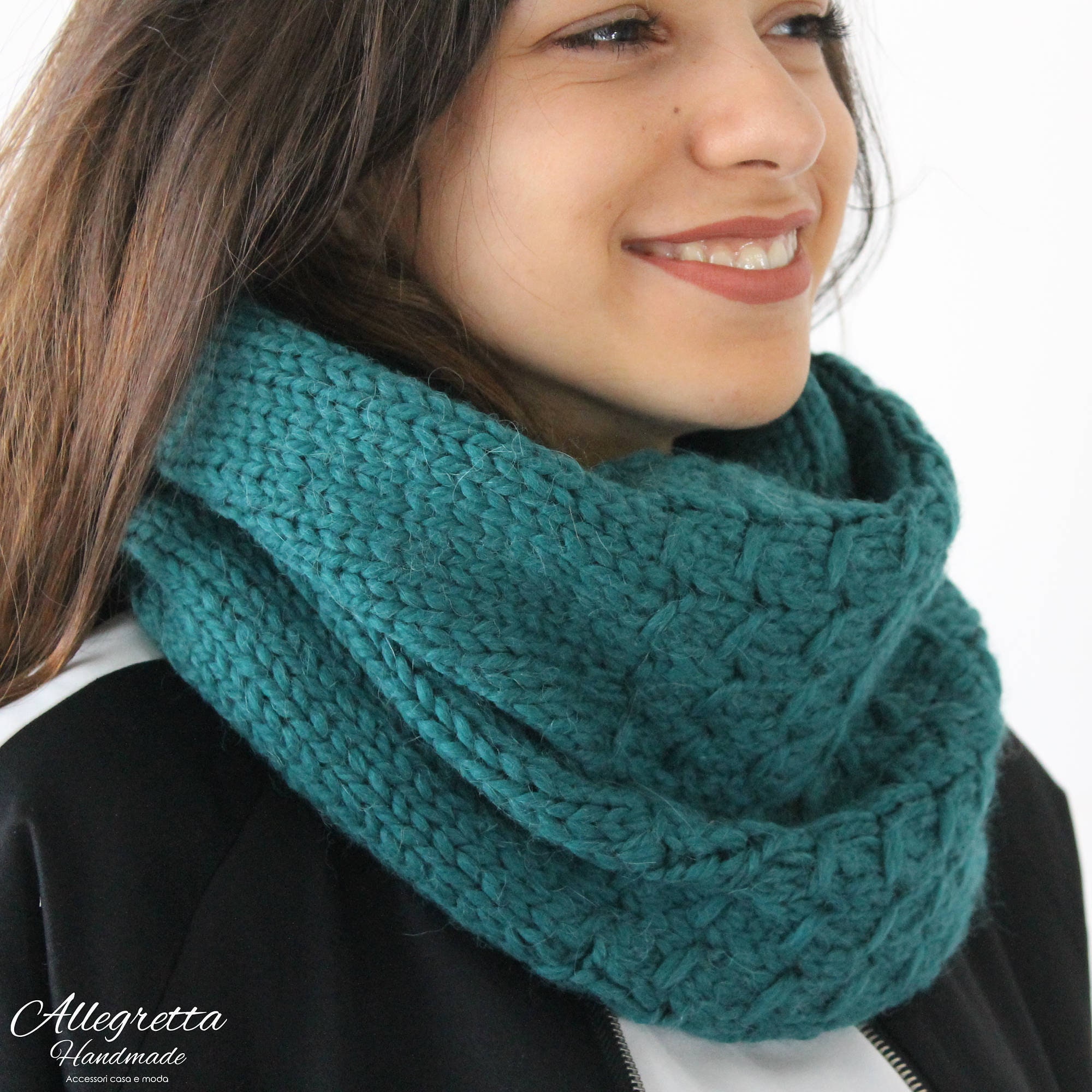 Men Women Wool Knit Winter Warm Cowl Neck Infinity Circle Scarf Shawl Xmas Gift Men Women Wool Knit Winter Warm Cowl Neck Infinity Circle Scarf Shawl Xmas Gift