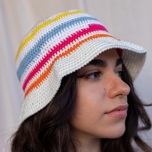 Bucket hat women, Crochet cotton hat, One of a kind, Trendy summer accessories for women, Washable hat, Fashion gift ideas for mom, SORRENTO image 4