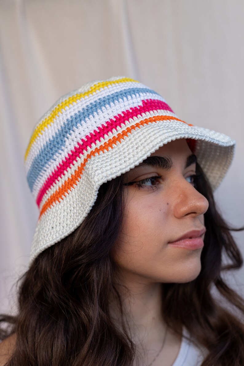 Bucket hat women, Crochet cotton hat, One of a kind, Trendy summer accessories for women, Washable hat, Fashion gift ideas for mom, SORRENTO image 4