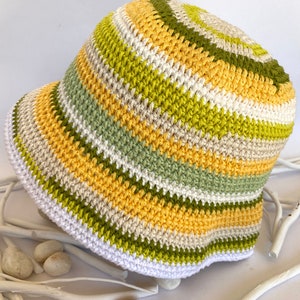 Unique crochet hats, Cotton hat women, Handmade bucket hat women, Trendy summer hats, Beach accessories for girls, Gift for sister, SORRENTO image 6