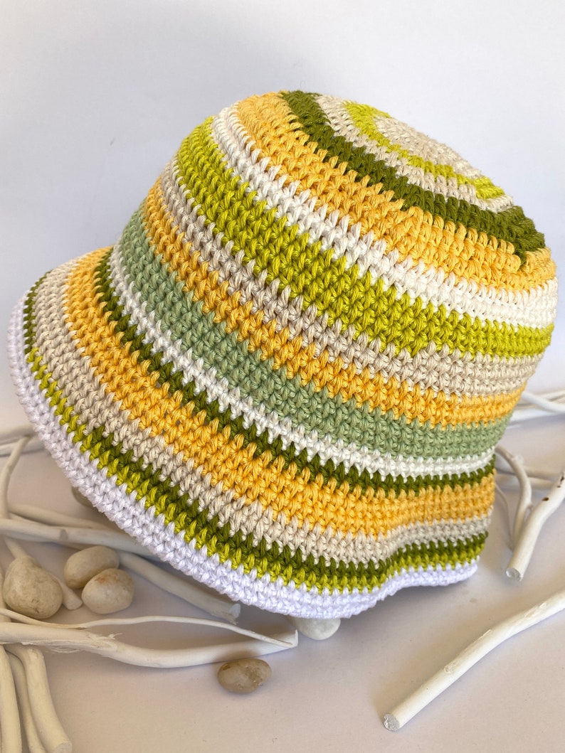 Unique crochet hats, Cotton hat women, Handmade bucket hat women, Trendy summer hats, Beach accessories for girls, Gift for sister, SORRENTO image 6