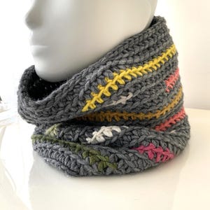 Soft neck warmer for women grey, Unisex wool scarf, Neck warmer for boys, Tube scarf for men, Fisherman scarf, Snood neck scarf