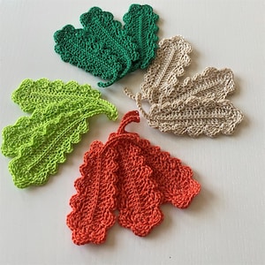 LOL 5, 3 foglie uncinetto irlandese verde smeraldo, Decorazioni scatole regalo natalizie,  Applicazioni per tessuti, Abbellimenti per diari,