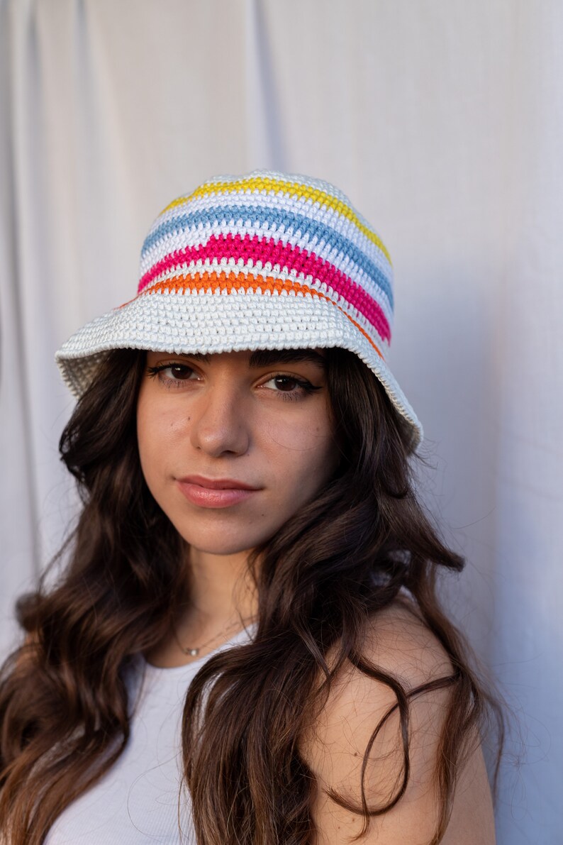 Bucket hat women, Crochet cotton hat, One of a kind, Trendy summer accessories for women, Washable hat, Fashion gift ideas for mom, SORRENTO image 5