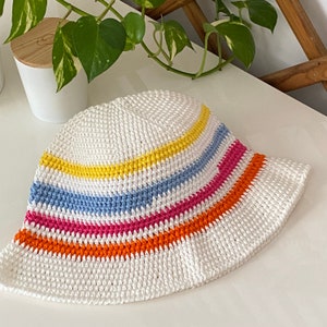 Bucket hat women, Crochet cotton hat, One of a kind, Trendy summer accessories for women, Washable hat, Fashion gift ideas for mom, SORRENTO image 1