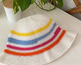 Bucket hat women, Crochet cotton hat, One of a kind, Trendy summer accessories for women, Washable hat, Fashion gift ideas for mom, SORRENTO