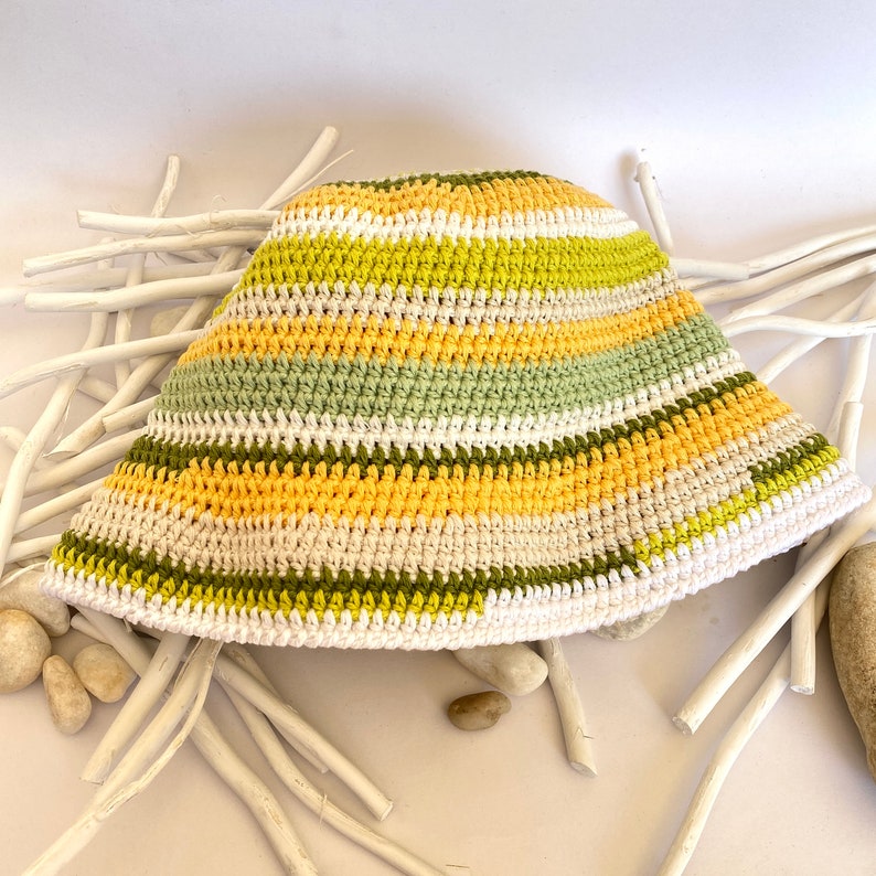 Unique crochet hats, Cotton hat women, Handmade bucket hat women, Trendy summer hats, Beach accessories for girls, Gift for sister, SORRENTO image 5