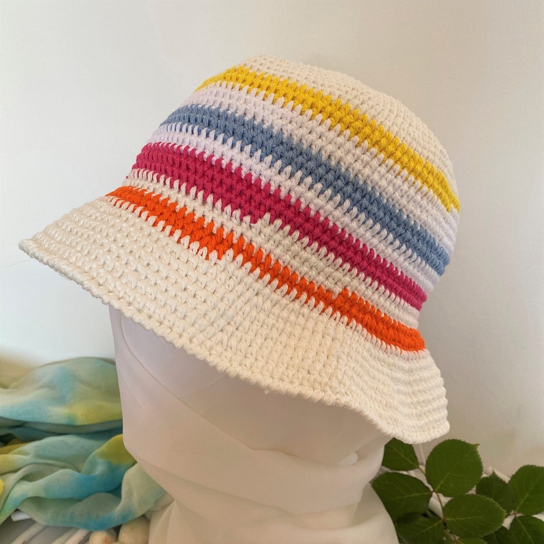 Bucket hat women, Crochet cotton hat, One of a kind, Trendy summer accessories for women, Washable hat, Fashion gift ideas for mom, SORRENTO image 6