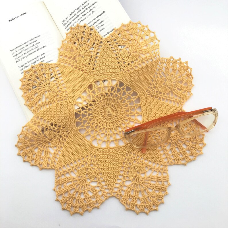 115 inch Italian crochet doily for sale Furniture doily Etsy