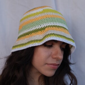 Unique crochet hats, Cotton hat women, Handmade bucket hat women, Trendy summer hats, Beach accessories for girls, Gift for sister, SORRENTO image 3