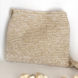Tote bag crochet, Handmade crochet shoulder bag for women, Summe bucket bag purse, Travel accessories, Gift for mom friend Beige