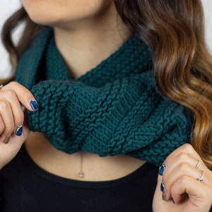 Nekwarmer, Dames ringsjaal, Petrol groene nekwarmer, Handgemaakte sjaal, Gebreide sjaal, Wintersjaals, Kerstcadeaus
